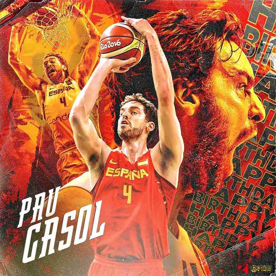 保罗-加索尔,FIBA官方祝保罗-加索尔40岁生日快乐：这项运动的传奇！