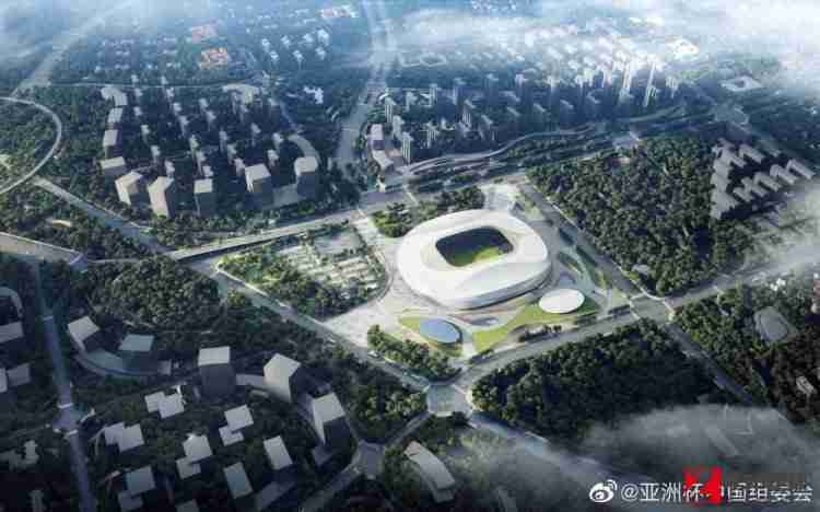 青岛青春足球场,2023年亚洲杯比赛场地“青岛青春足球场”的效果图