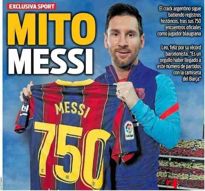 梅西,梅西展示了自己的巴萨750场纪念球衣