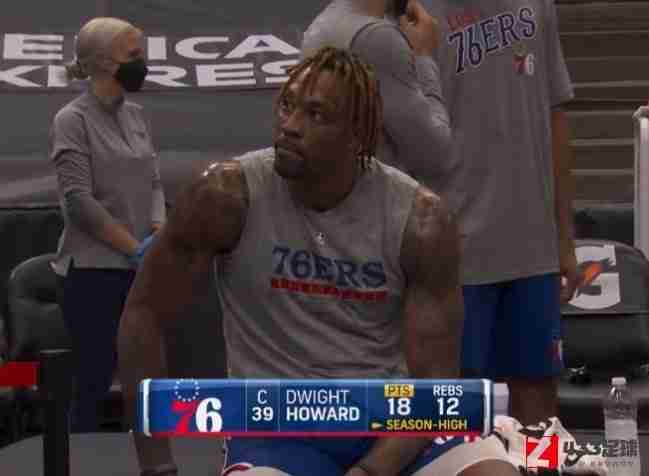 霍华德,霍华德此役只征战24分钟，拿下18分12篮板2盖帽