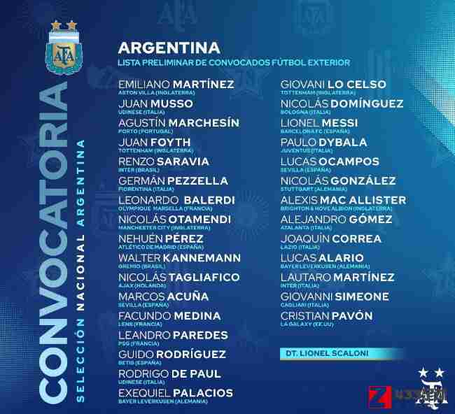 阿根廷队初选名单,阿根廷队,阿根廷队初选名单公布：冈萨雷斯、戈麦斯在列