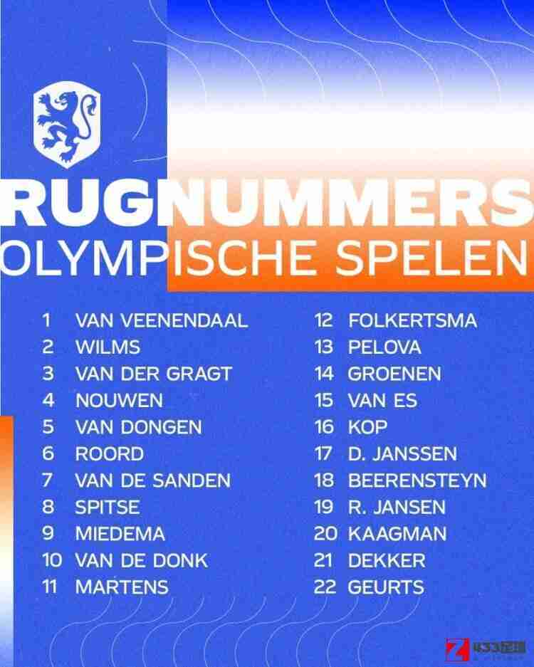 荷兰女足奥运名单,荷兰女足奥运名单：米德玛、马滕斯领衔 小组赛末战对阵中国