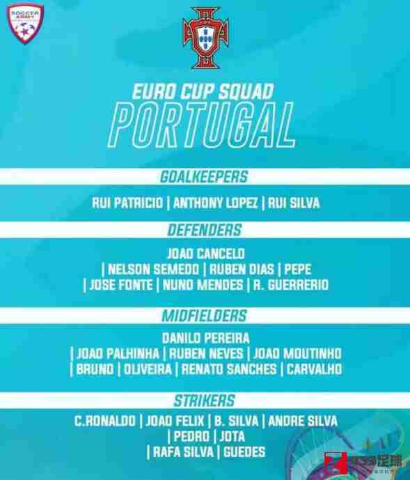 欧洲杯,葡萄牙队,欧洲杯葡萄牙,欧洲杯葡萄牙大名单出炉：坎塞洛、塞梅多在内