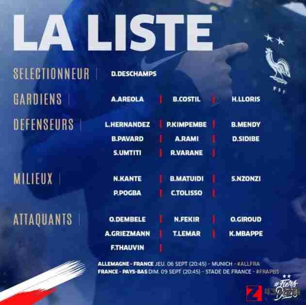 法国队,世界杯,法国队世界杯名单,法国队世界杯名单最新公布：科斯蒂尔，洛里在内