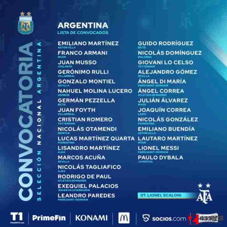 阿根廷,阿根廷最新名单,阿根廷最新名单出炉：洛切尔索，戈麦斯入选
