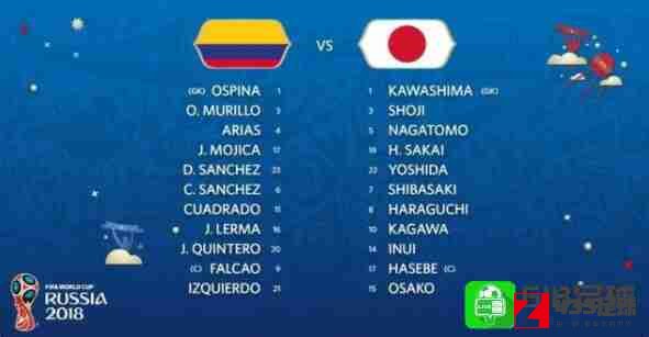 哥伦比亚队,日本队,哥伦比亚日本,哥伦比亚vs日本首发出炉：夸德拉多、莱尔马在列